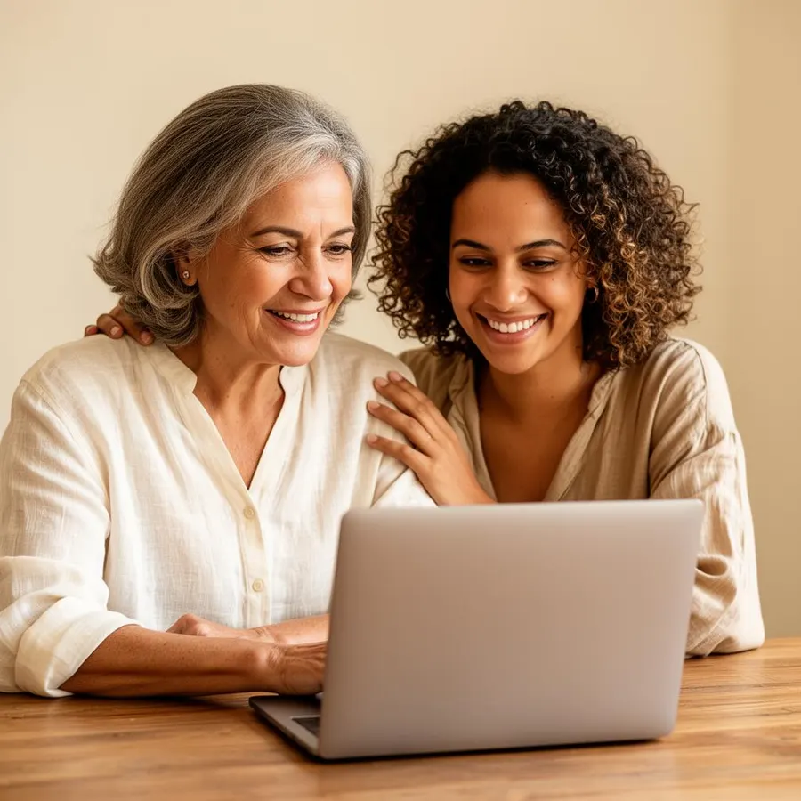 Mentora e nova consultora Mulheres Saver's conversando, conexão e acolhimento.